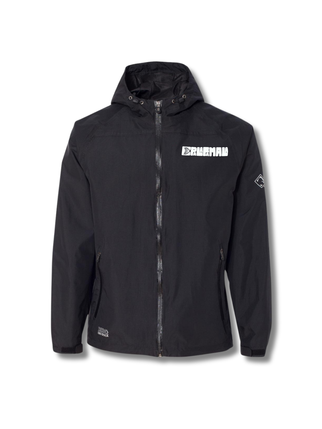 Black jacket with Palafamala logo on a white background