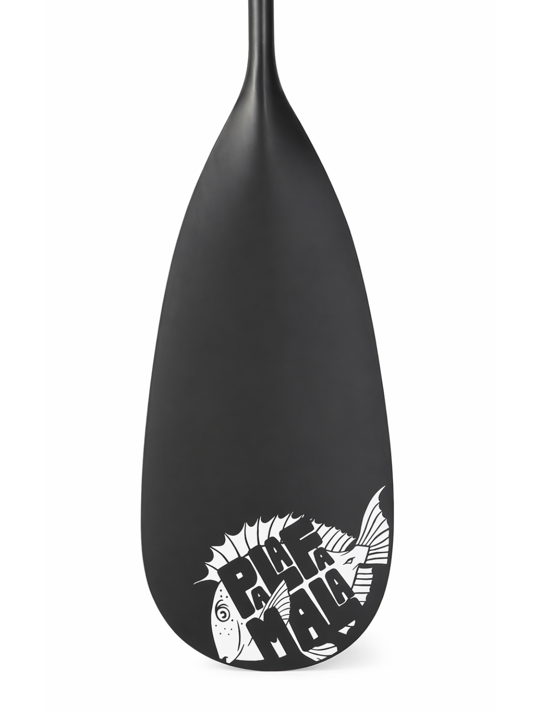 Black paddle with a logo on a white background