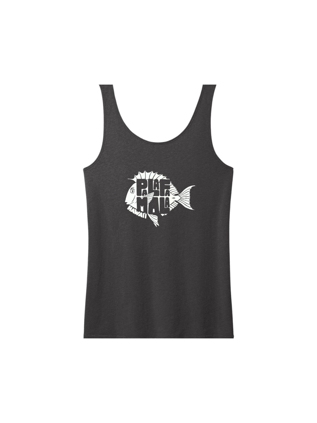Charcoal cotton tank top for women lightweight for beach days in white background