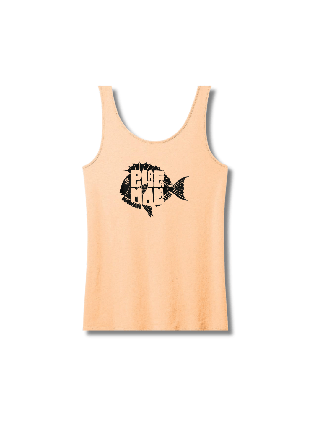 Peach cotton tank top for women in white background