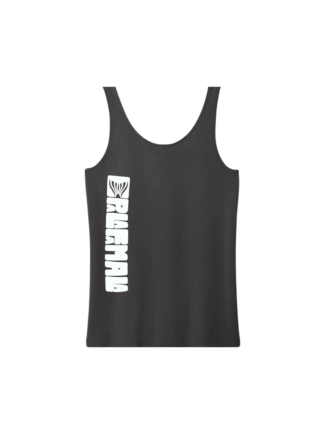 Women’s coal tank top soft cotton for surf lifestyle, daily movement, and comfort in white background