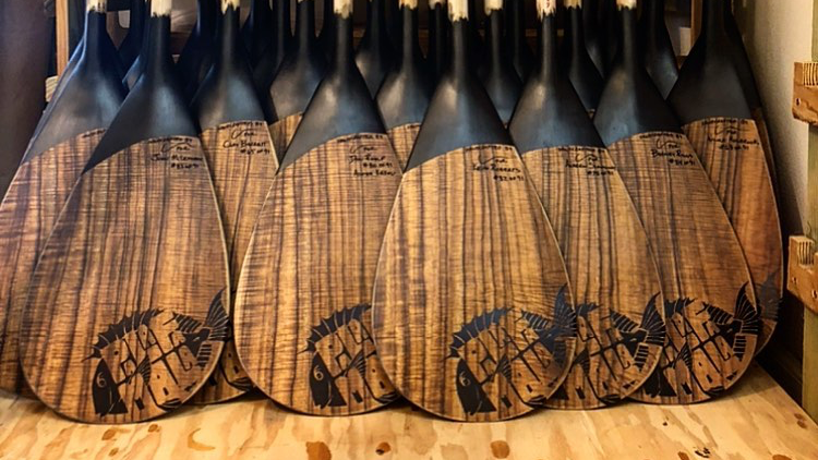 Mango Wood Outrigger Paddles
